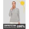 imageLittle Donkey Andy Womens Long Sleeve Golf Athletic Polo Shirt Lightweight Quick Dry UPF50 MoistureWicking 3Button DesignHeather Gray