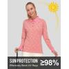 imageLittle Donkey Andy Womens Long Sleeve Golf Athletic Polo Shirt Lightweight Quick Dry UPF50 MoistureWicking 3Button DesignHeather Pink