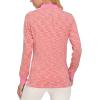 imageLittle Donkey Andy Womens Long Sleeve Golf Athletic Polo Shirt Lightweight Quick Dry UPF50 MoistureWicking 3Button DesignHeather Pink