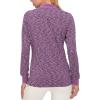 imageLittle Donkey Andy Womens Long Sleeve Golf Athletic Polo Shirt Lightweight Quick Dry UPF50 MoistureWicking 3Button DesignHeather Purple