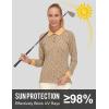 imageLittle Donkey Andy Womens Long Sleeve Golf Athletic Polo Shirt Lightweight Quick Dry UPF50 MoistureWicking 3Button DesignHeather Yellow