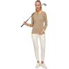 imageLittle Donkey Andy Womens Long Sleeve Golf Athletic Polo Shirt Lightweight Quick Dry UPF50 MoistureWicking 3Button DesignHeather Yellow