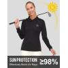 imageLittle Donkey Andy Womens Long Sleeve Golf Athletic Polo Shirt Lightweight Quick Dry UPF50 MoistureWicking 3Button DesignPure Black