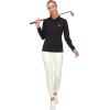 imageLittle Donkey Andy Womens Long Sleeve Golf Athletic Polo Shirt Lightweight Quick Dry UPF50 MoistureWicking 3Button DesignPure Black
