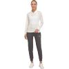 imageLittle Donkey Andy Womens Long Sleeve Golf Athletic Polo Shirt Lightweight Quick Dry UPF50 MoistureWicking 3Button DesignPure White