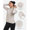 imageLittle Donkey Andy Womens Quick Dry Sun Protection UPF Hoodie Shirt Long Sleeve Breathable for Fishing Hiking OutdoorLight Khaki