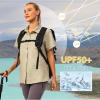 imageLittle Donkey Andy Womens Shirt UPF 50 UV Breathable Short Sleeve Shirt Fishing Hiking Button Down ShirtsKhaki