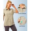 imageLittle Donkey Andy Womens Shirt UPF 50 UV Breathable Short Sleeve Shirt Fishing Hiking Button Down ShirtsKhaki
