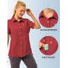 imageLittle Donkey Andy Womens Shirt UPF 50 UV Breathable Short Sleeve Shirt Fishing Hiking Button Down ShirtsRed
