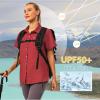 imageLittle Donkey Andy Womens Shirt UPF 50 UV Breathable Short Sleeve Shirt Fishing Hiking Button Down ShirtsRed