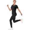 imageLittle Donkey Andy Womens Short Sleeve Quick Dry TShirt Crew Neck Athletic Shirts for Golf Running Breathable UPF 50Black