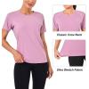 imageLittle Donkey Andy Womens Short Sleeve Quick Dry TShirt Crew Neck Athletic Shirts for Golf Running Breathable UPF 50Rose Purple