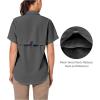 imageLittle Donkey Andy Womens UPF 50 UV Protection Shirt Breathable Short Sleeve Fishing Hiking Shirts Quick DryGrey