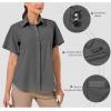 imageLittle Donkey Andy Womens UPF 50 UV Protection Shirt Breathable Short Sleeve Fishing Hiking Shirts Quick DryGrey