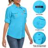 imageLittle Donkey Andy Womens UPF 50 UV Protection Shirt Long Sleeve Fishing Shirt Breathable and Fast DryBsea Blue