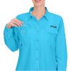 imageLittle Donkey Andy Womens UPF 50 UV Protection Shirt Long Sleeve Fishing Shirt Breathable and Fast DryBsea Blue