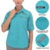 imageLittle Donkey Andy Womens UPF 50 UV Protection Shirt Long Sleeve Fishing Shirt Breathable and Fast DryCblue