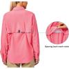 imageLittle Donkey Andy Womens UPF 50 UV Protection Shirt Long Sleeve Fishing Shirt Breathable and Fast DryStrawberry Pink