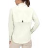 imageLittle Donkey Andy Womens UV Protection Shirt UPF 50 Breathable Long Sleeve Fishing Shirt AirHoles TechWhite Heather