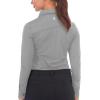 imageLittle Donkey Andy Womens Ultra Stretch Quick Dry Lightweight Golf Polo Shirts Moisture Wicking Top UPF50 Tennis SportsLong Sleeve Cloudburst