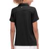 imageLittle Donkey Andy Womens Ultra Stretch Quick Dry Lightweight Golf Polo Shirts Moisture Wicking Top UPF50 Tennis SportsShort Sleeve Black