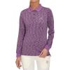 imageLittle Donkey Andy Womens Long Sleeve Golf Athletic Polo Shirt Lightweight Quick Dry UPF50 MoistureWicking 3Button DesignHeather Purple