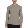 imageLittle Donkey Andy Womens Quick Dry Sun Protection UPF Hoodie Shirt Long Sleeve Breathable for Fishing Hiking OutdoorDeep Khaki