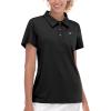 imageLittle Donkey Andy Womens Ultra Stretch Quick Dry Lightweight Golf Polo Shirts Moisture Wicking Top UPF50 Tennis SportsShort Sleeve Black