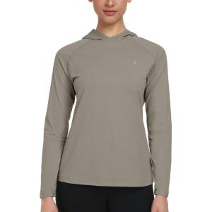imageLittle Donkey Andy Womens Quick Dry Sun Protection UPF Hoodie Shirt Long Sleeve Breathable for Fishing Hiking OutdoorDeep Khaki