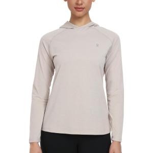 imageLittle Donkey Andy Womens Quick Dry Sun Protection UPF Hoodie Shirt Long Sleeve Breathable for Fishing Hiking OutdoorLight Khaki