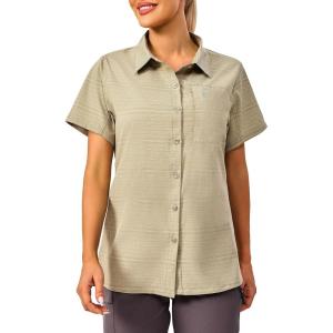imageLittle Donkey Andy Womens Shirt UPF 50 UV Breathable Short Sleeve Shirt Fishing Hiking Button Down ShirtsKhaki
