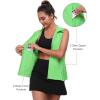 imageLittle Donkey Andy Womens Golf Vest Outerwear with Pleated Hem Sleeveless Athletic Jacket for Running Yoga TennisGolf Vestfluorescent Green