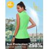 imageLittle Donkey Andy Womens Golf Vest Outerwear with Pleated Hem Sleeveless Athletic Jacket for Running Yoga TennisGolf Vestfluorescent Green