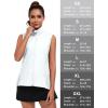 imageLittle Donkey Andy Womens Golf Vest Outerwear with Pleated Hem Sleeveless Athletic Jacket for Running Yoga TennisGolf Vestwhite