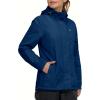 imageLittle Donkey Andy Womens Packable Rain Jacket Waterproof Lightweight Rain Coat with Hood for Golf Cycling HikingClassic Blue