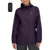 imageLittle Donkey Andy Womens Packable Rain Jacket Waterproof Lightweight Rain Coat with Hood for Golf Cycling HikingPurple