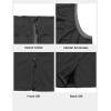 imageLittle Donkey Andy Mens Lightweight Softshell Vest Windproof Sleeveless Jacket for Travel Hiking Running GolfLong Coatblack