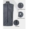imageLittle Donkey Andy Mens Lightweight Softshell Vest Windproof Sleeveless Jacket for Travel Hiking Running GolfLong Coatdark Grey