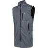 imageLittle Donkey Andy Mens Lightweight Softshell Vest Windproof Sleeveless Jacket for Travel Hiking Running GolfLong Coatdark Grey