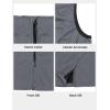 imageLittle Donkey Andy Mens Lightweight Softshell Vest Windproof Sleeveless Jacket for Travel Hiking Running GolfLong Coatdark Grey
