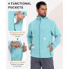 imageLittle Donkey Andy Mens UPF 50 Lightweight Full Zip Packable Hoodie Jackets Long Sleeve Sun Shirt for HikingBlue Tint