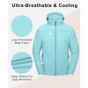 imageLittle Donkey Andy Mens UPF 50 Lightweight Full Zip Packable Hoodie Jackets Long Sleeve Sun Shirt for HikingBlue Tint