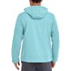 imageLittle Donkey Andy Mens UPF 50 Lightweight Full Zip Packable Hoodie Jackets Long Sleeve Sun Shirt for HikingBlue Tint
