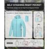 imageLittle Donkey Andy Mens UPF 50 Lightweight Full Zip Packable Hoodie Jackets Long Sleeve Sun Shirt for HikingBlue Tint