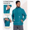 imageLittle Donkey Andy Mens UPF 50 Lightweight Full Zip Packable Hoodie Jackets Long Sleeve Sun Shirt for HikingFjord Blue