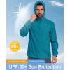 imageLittle Donkey Andy Mens UPF 50 Lightweight Full Zip Packable Hoodie Jackets Long Sleeve Sun Shirt for HikingFjord Blue
