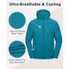 imageLittle Donkey Andy Mens UPF 50 Lightweight Full Zip Packable Hoodie Jackets Long Sleeve Sun Shirt for HikingFjord Blue
