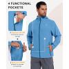imageLittle Donkey Andy Mens UPF 50 Lightweight Full Zip Packable Hoodie Jackets Long Sleeve Sun Shirt for HikingLbiza Blue