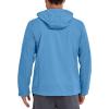 imageLittle Donkey Andy Mens UPF 50 Lightweight Full Zip Packable Hoodie Jackets Long Sleeve Sun Shirt for HikingLbiza Blue