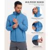 imageLittle Donkey Andy Mens UPF 50 Lightweight Full Zip Packable Hoodie Jackets Long Sleeve Sun Shirt for HikingLbiza Blue